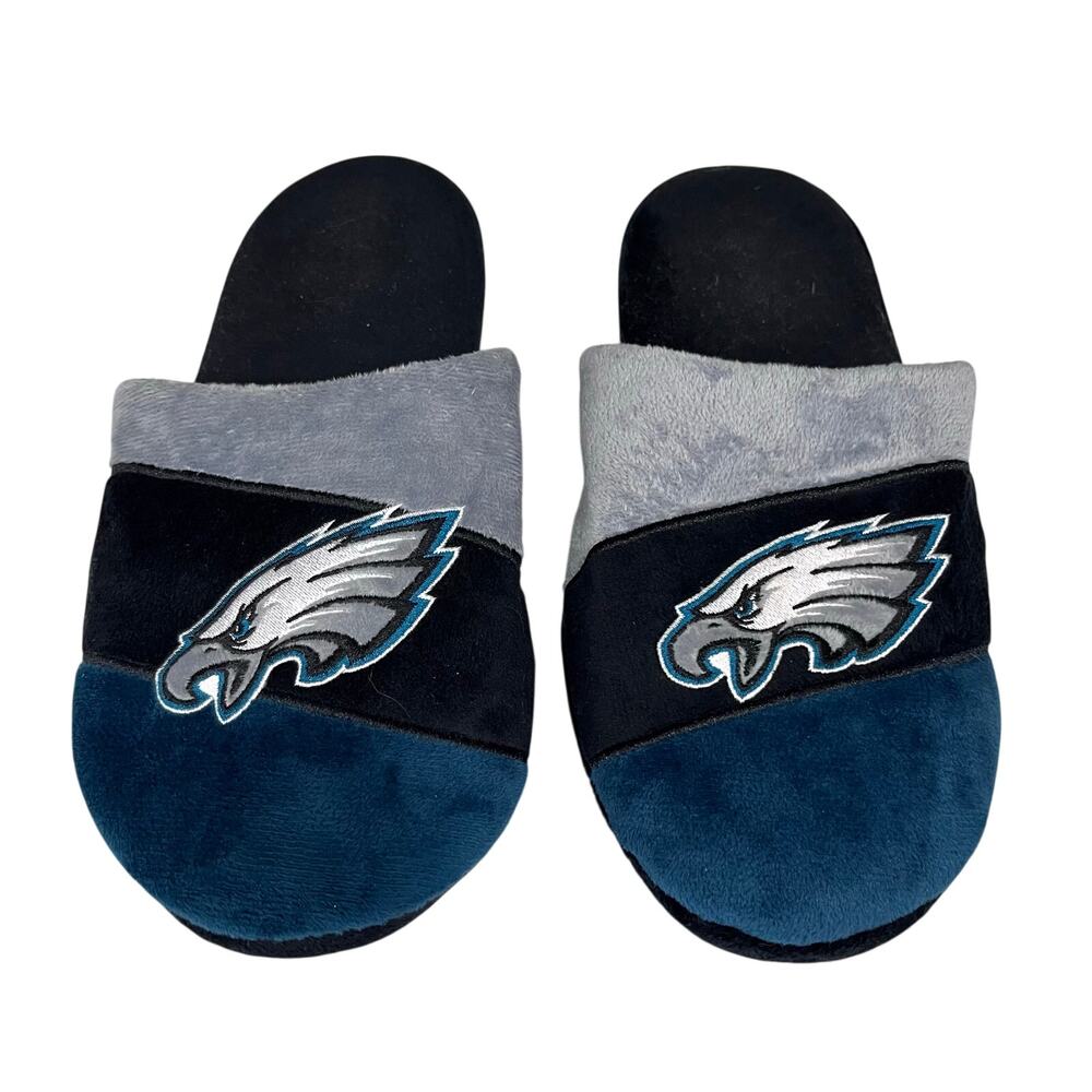 FOCO Philadelphia Eagles NFL Mens Colorblock Slide Slippers - Size L 10-12